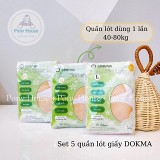 Quần Lót Giấy Nữ Dokma / Set 5 Chiếc Quần Lót Dùng 1 Lần Cho Mẹ Sau Sinh đi du lịch, công tác Size 40-80kg
