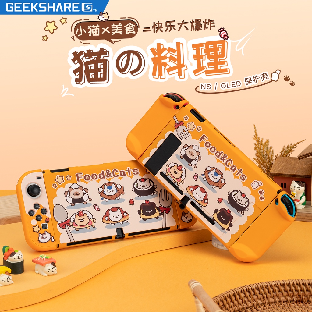 Ốp Cứng Bảo Vệ Máy Chơi Game Nintendo Switch Và Switch OLED Hình Mèo Dễ Thương