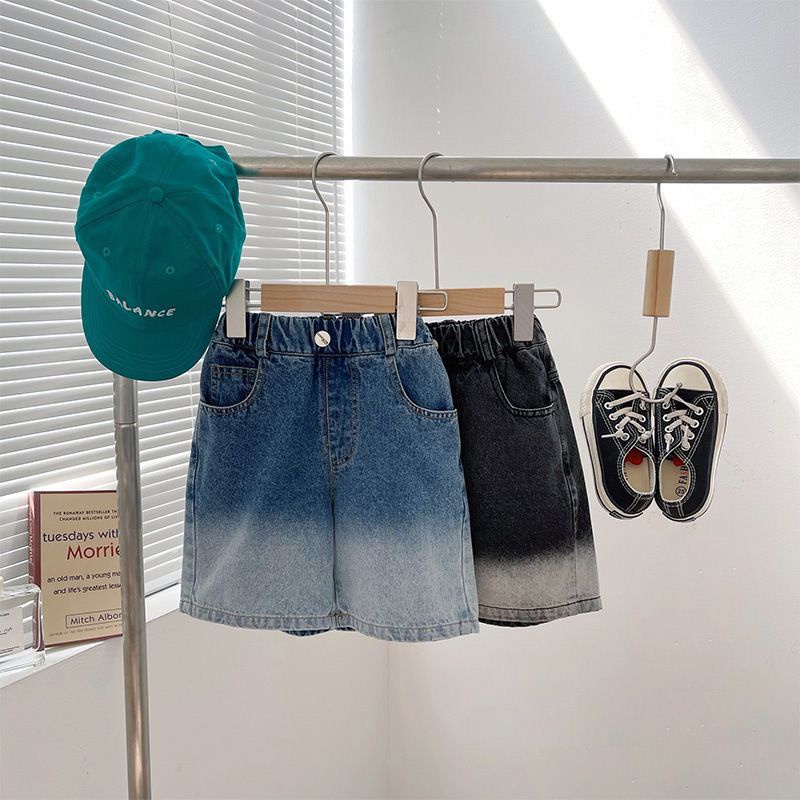 Quần Short Denim Màu Gradient Thời Trang Mùa Hè Cho Bé Trai