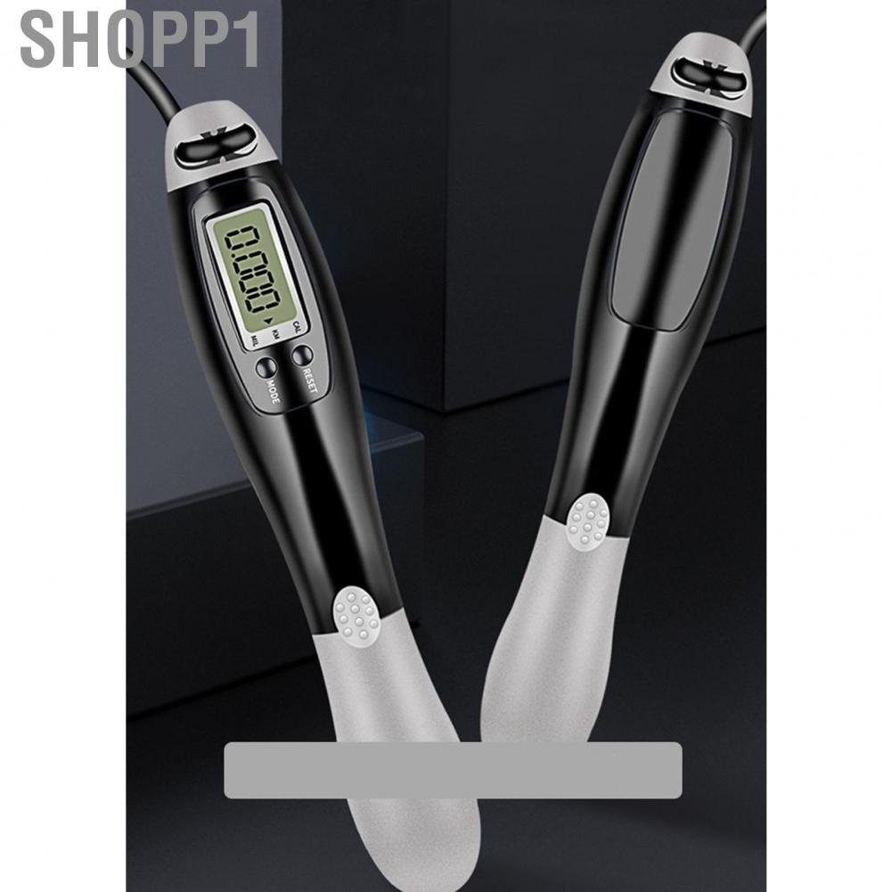 Shopp1 Digital Counting Speed Jumping Rope  Professional Lightweight Keep Healthy Fitness Jump Ropes PVC Dual Use for Indoors