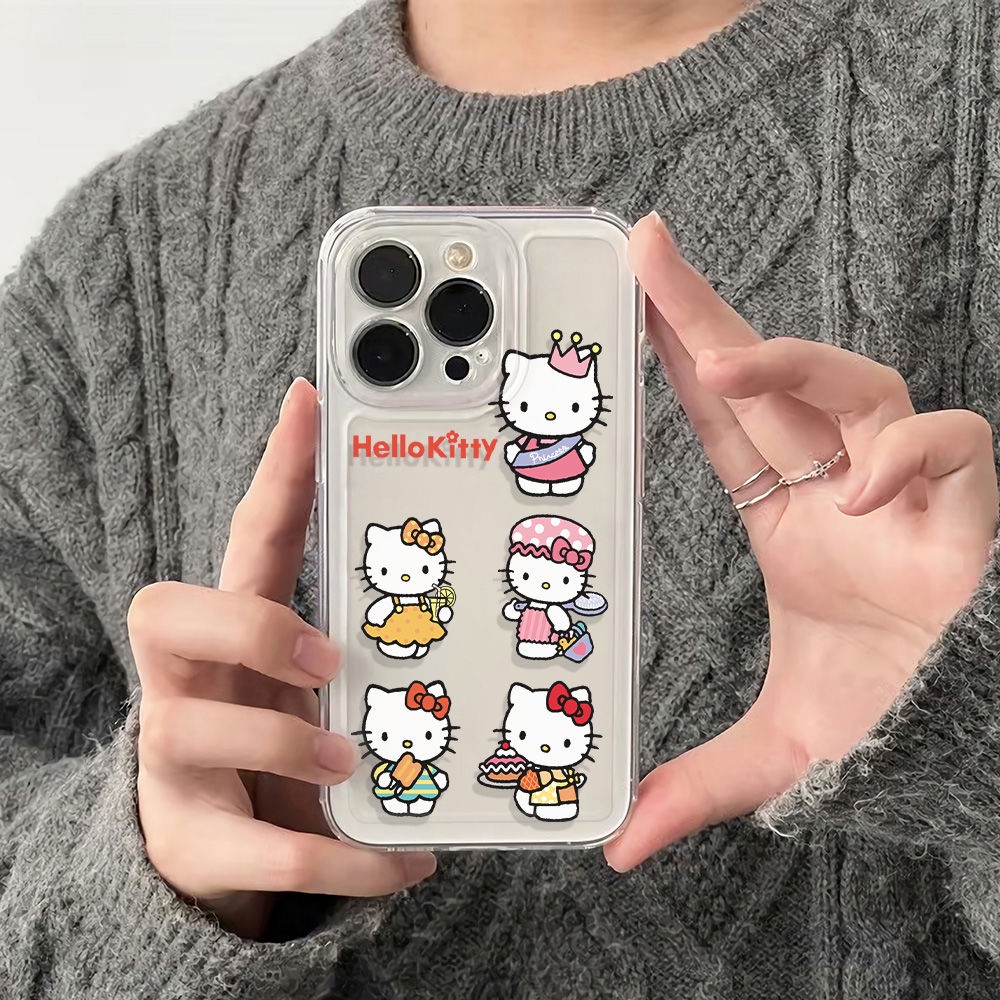 ✅Ốp Điện Thoại Dẻo Họa Tiết Hoạt Hình Hello Kitty Dễ Thương Cho Iphone12 14Promax7811 Style 6In13Plus