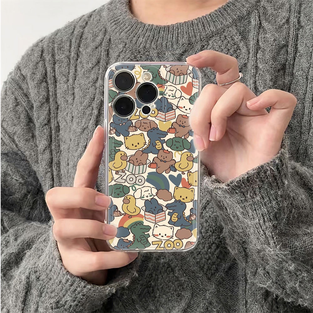 ✅Ốp Điện Thoại Mềm Chống Sốc In Hình Động Vật Đơn Giản Cho Apple Iphone 14pro Max6In78 13iPhone1211plus