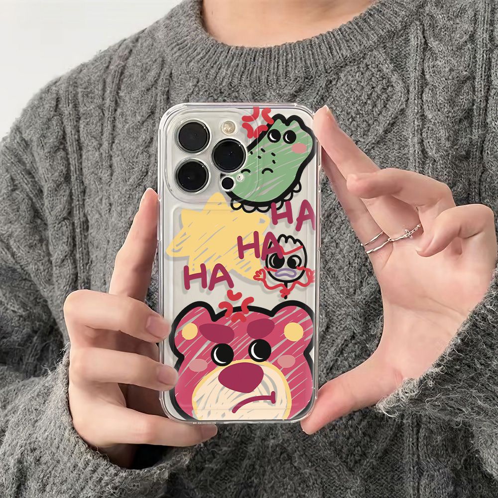 ✅Ốp Điện Thoại Mềm Chống Sốc In Hình Gấu Và Dâu Tây Xinh Xắn Cho iPhone 6S Plus 7814121113Ốp Điện Thoại Đơn Giản Cho max M8XL