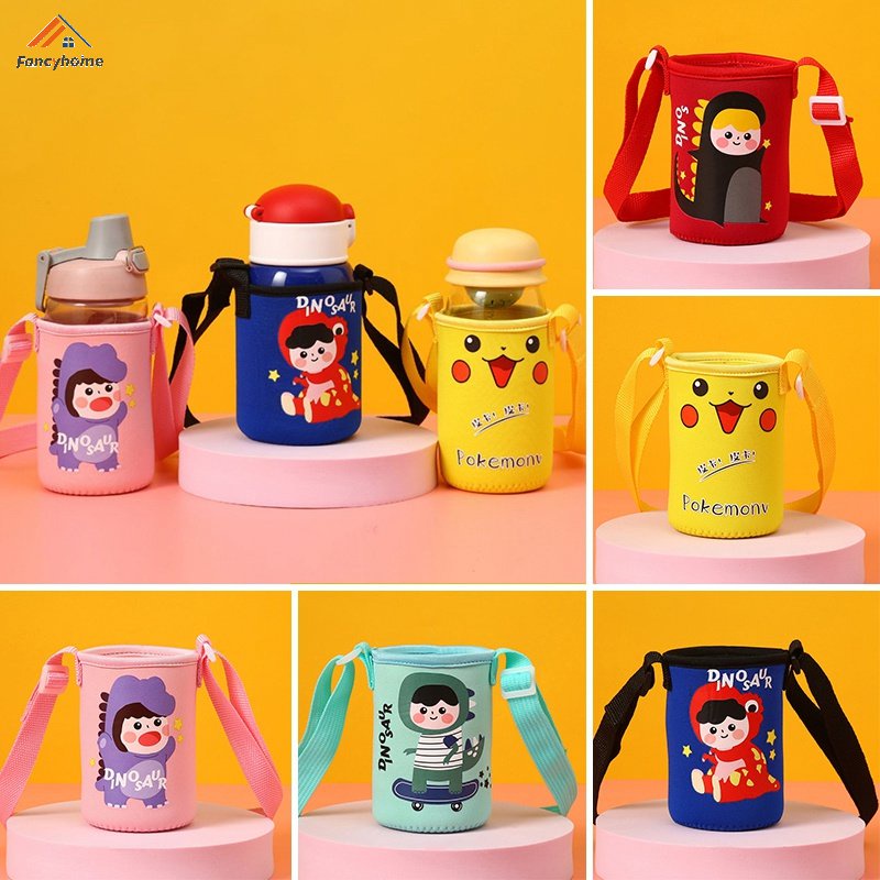 Túi Đựng Bình Nước Cách Nhiệt Có Dây Đeo Điều Chỉnh Được Kiểu Hàn Quốc Cho Bé