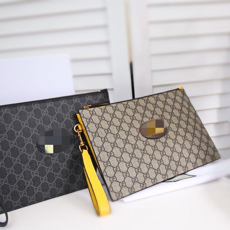 CLLK GUCCI new men's handbag wallet men's handbag envelope bag large capacity leather business handbag wallet