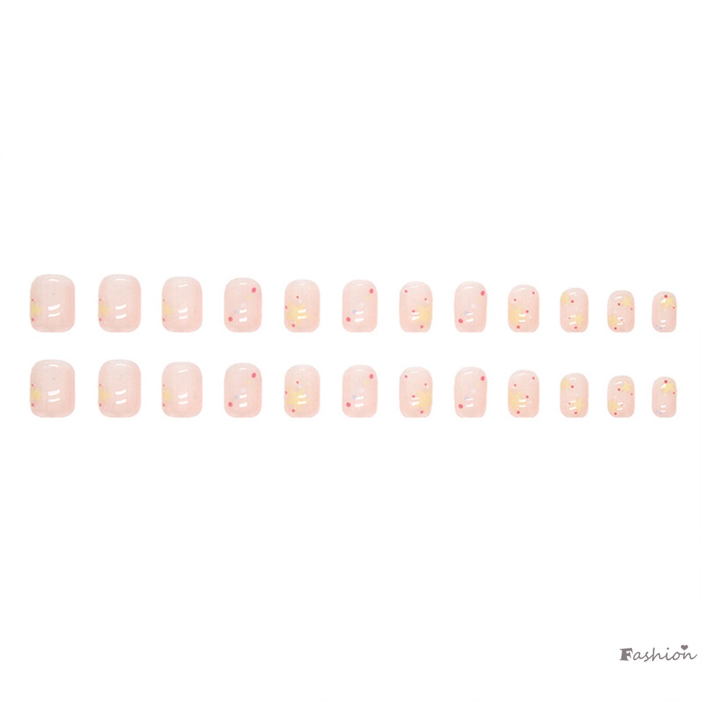 Móng Tay Giả Màu Hồng Trong Mờ Ngọt Ngào Lâu Trôi Cho Nữ