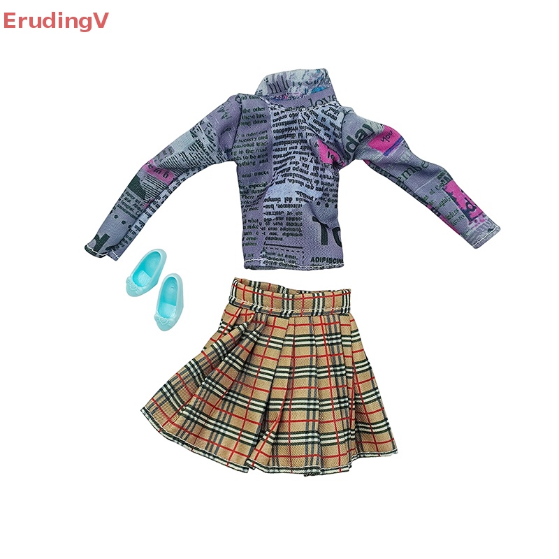 [ErudingV] Bộ Váy Xếp Ly Trên Và Dưới Cao Cấp Cho Búp Bê [Mới]