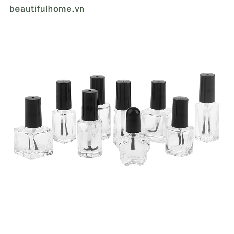 Lọ Thủy Tinh Rỗng Trong Suốt Đựng Gel Sơn Móng Tay Có Thể Đổ Đầy