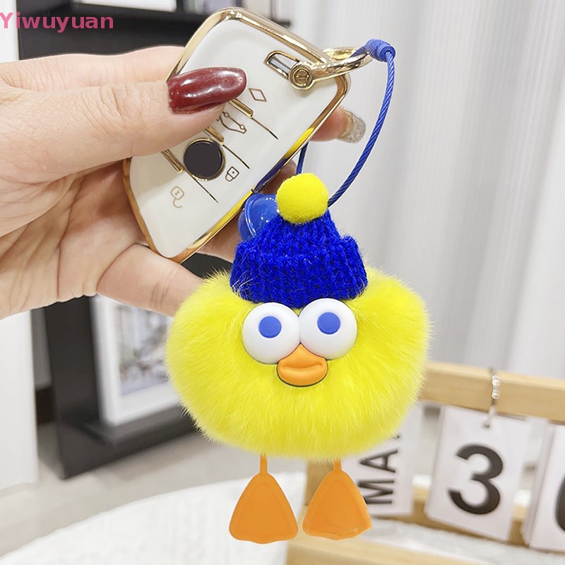 1 Móc Khóa Banh Lông Thỏ Nhiều Màu Mới