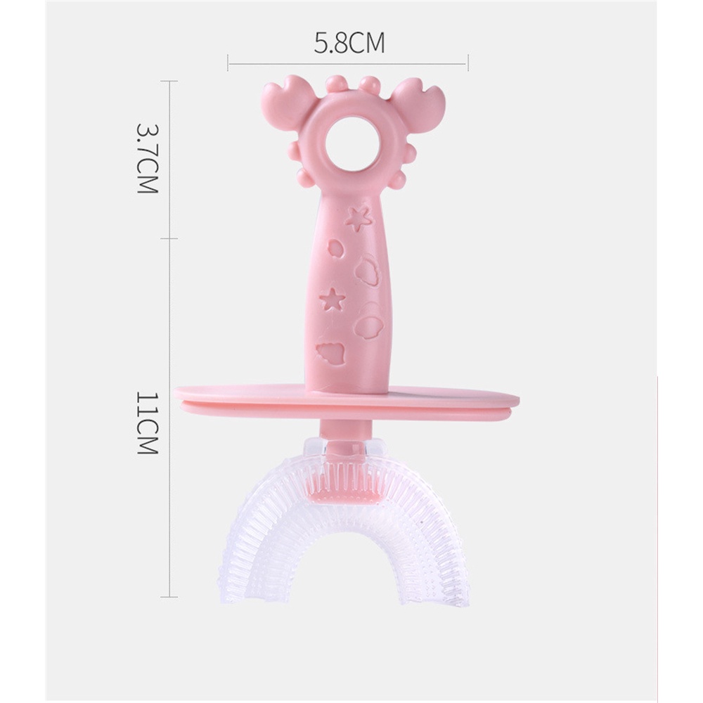 Bàn Chải Đánh Răng Xoay 360 Độ Hình Chữ U Cho° Bàn Chải Đánh Răng Bằng Silicone Chống Bụi Cho Bé