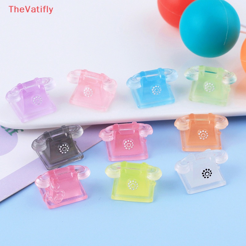 Set 2 Mặt Dây Chuyền Mini DIY Dạ Quang Bằng Nhựa Resin Đáng Yêu Cho Điện Thoại