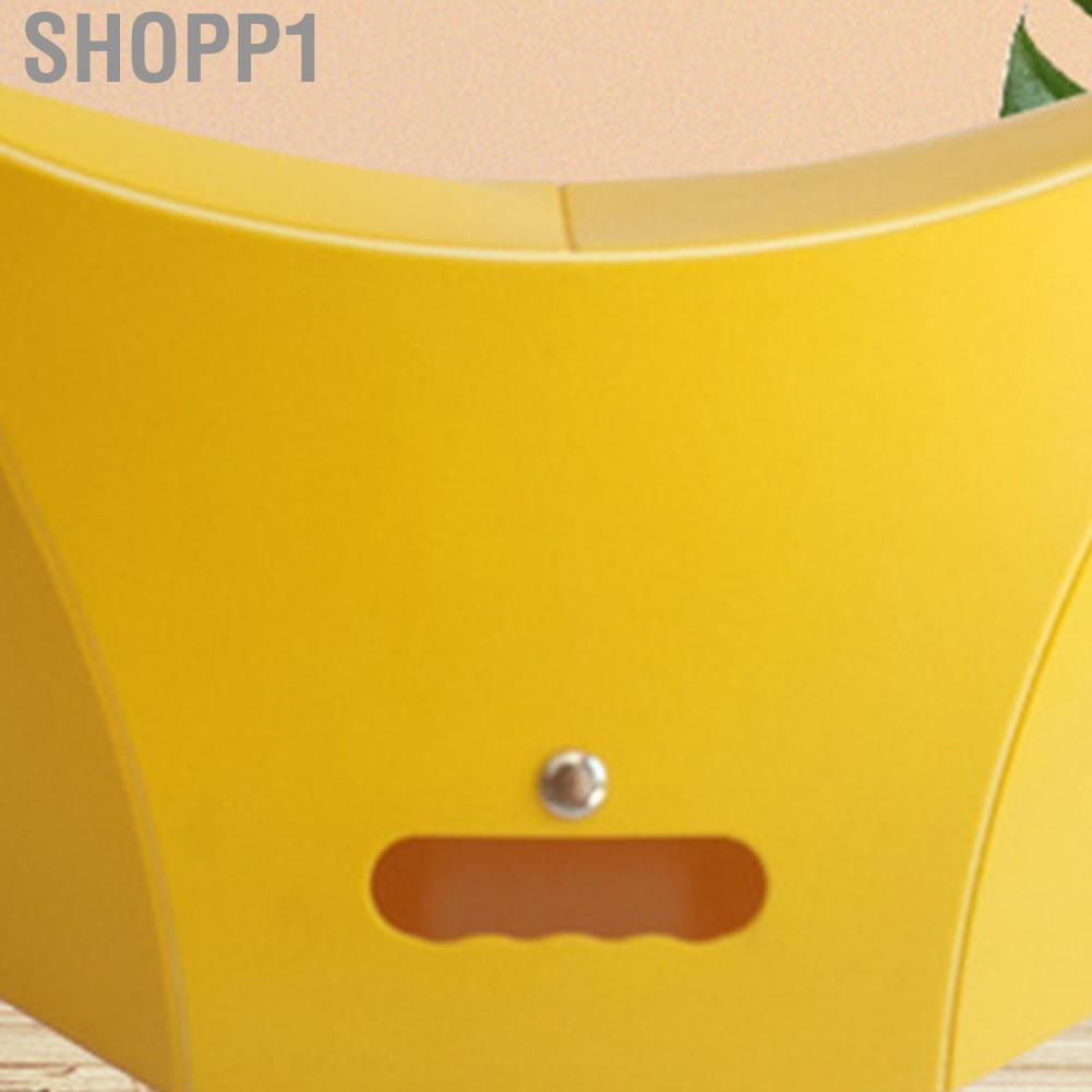 Shopp1 Outdoor Folding Stool Portable Plastic Camping Fishing Low Chair for Travel Train Yellow L