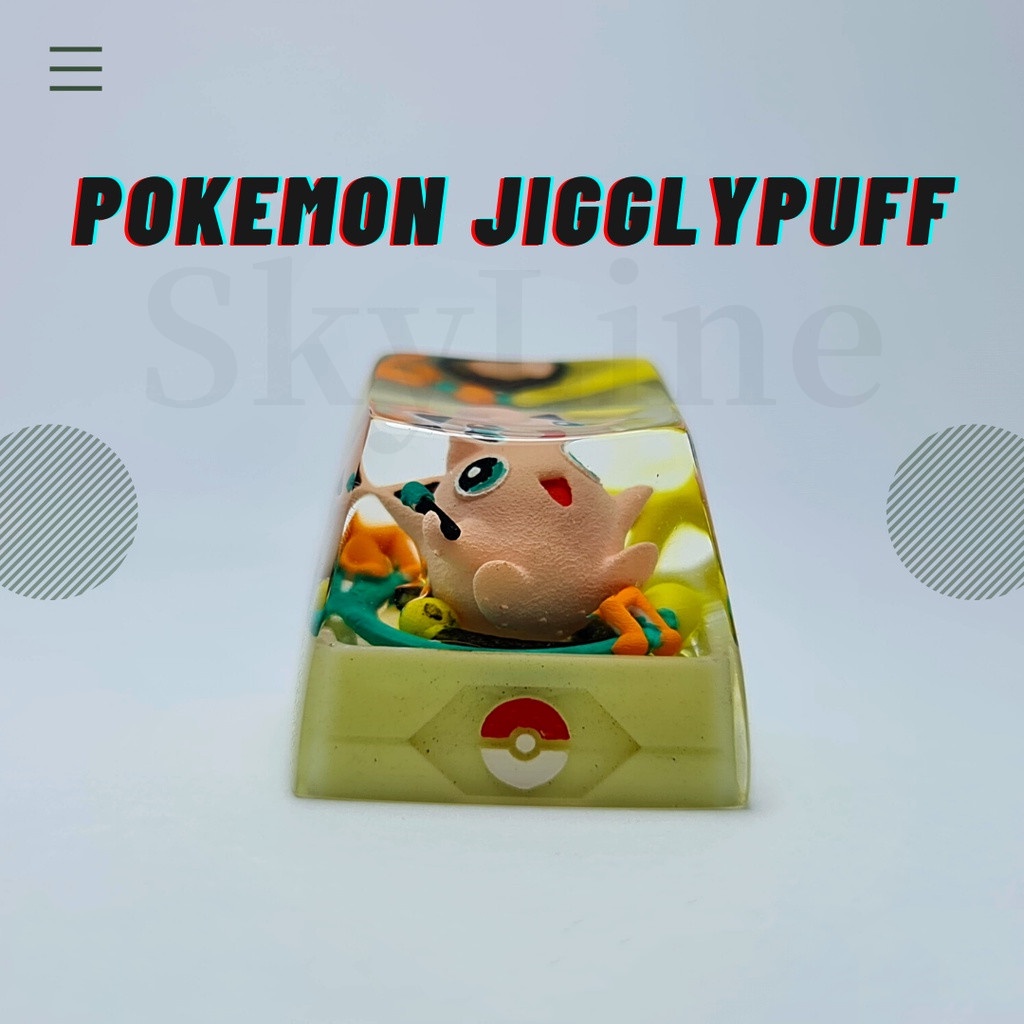 Phím Artisan - Jiggly-puff Artisan Bằng Resin Tùy Chỉnh Cá Tính Cho Bàn Phím Cơ Chơi Game