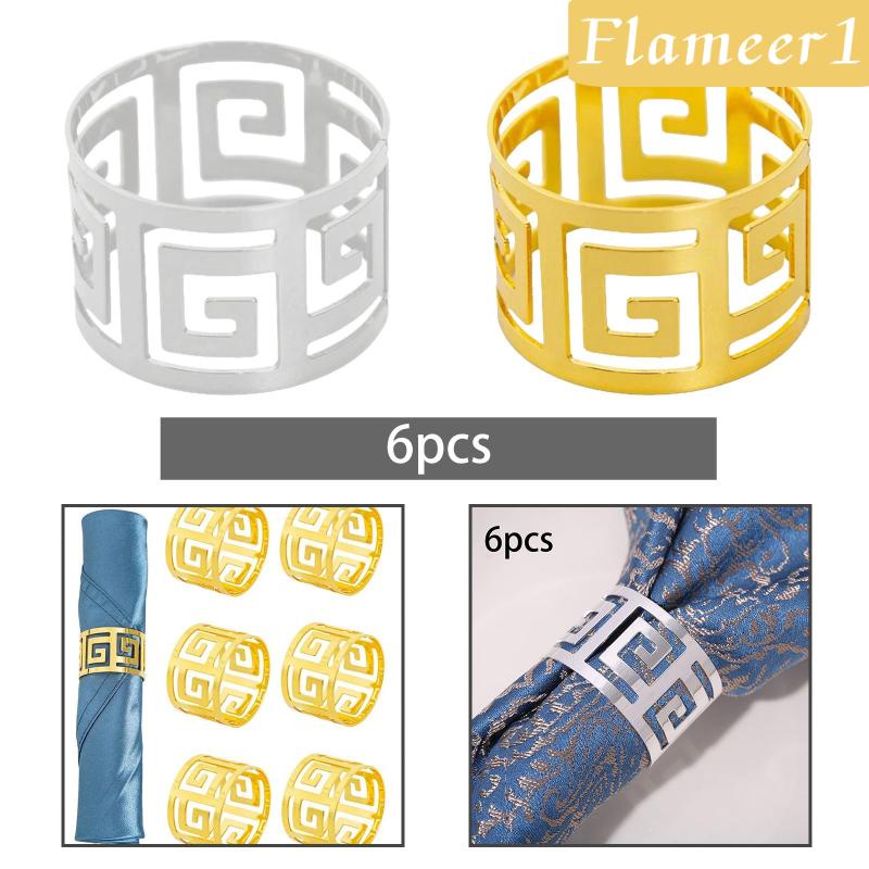 [Flameameer1] Set 6 Giá Đỡ Khăn Ăn Bằng Sắt Trang Trí Nhà Cửa Kỷ Niệm Lễ Kỷ