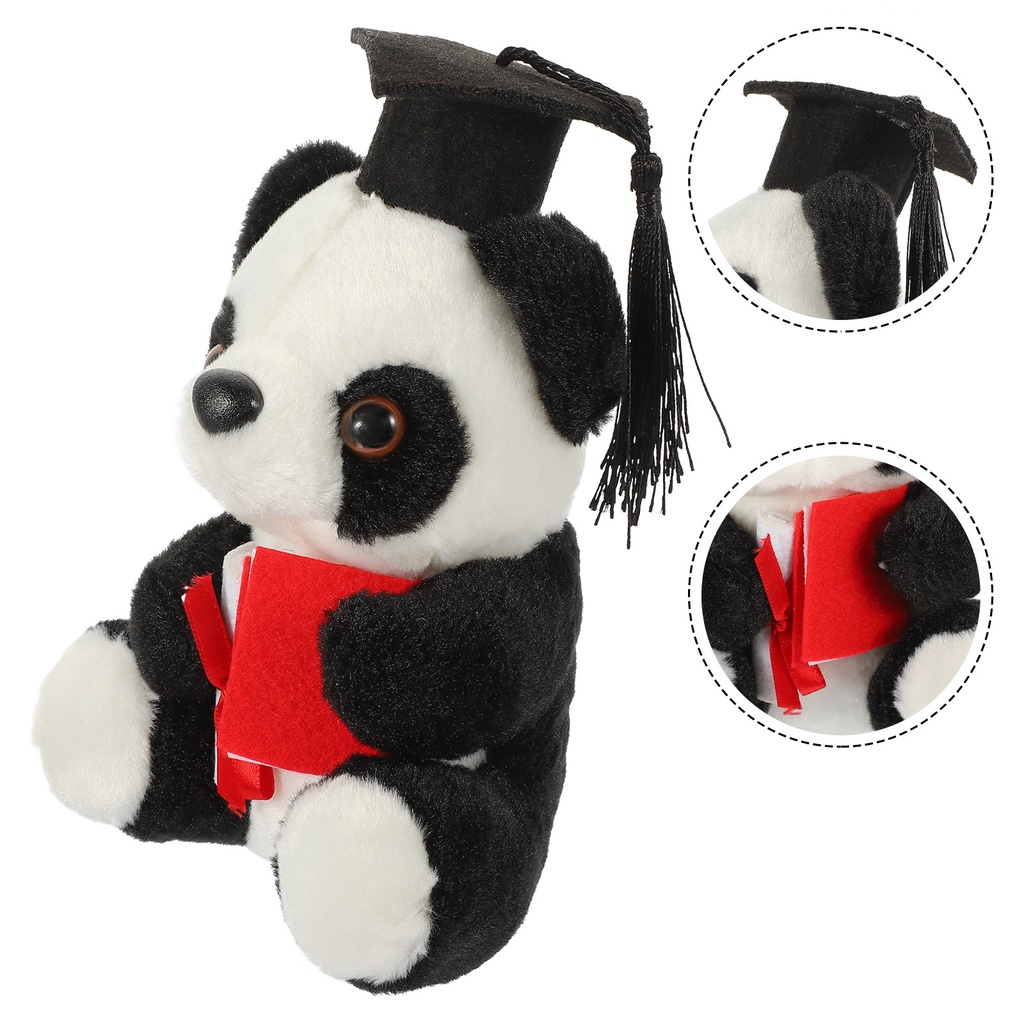 Búp Bê Đồ Chơi Hình Gấu Trúc Đội Mũ Tốt Nghiệp 2023
