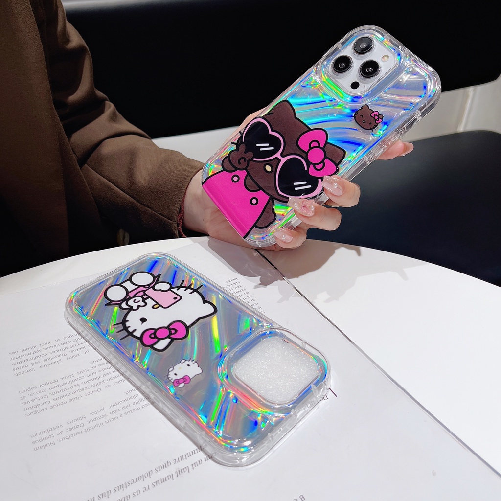 Ốp Điện Thoại TPU Mềm Trong Suốt Họa Tiết Hoạt Hình Có Đệm Khí Chống Sốc Cho iPhone 12 13 14 Pro Max