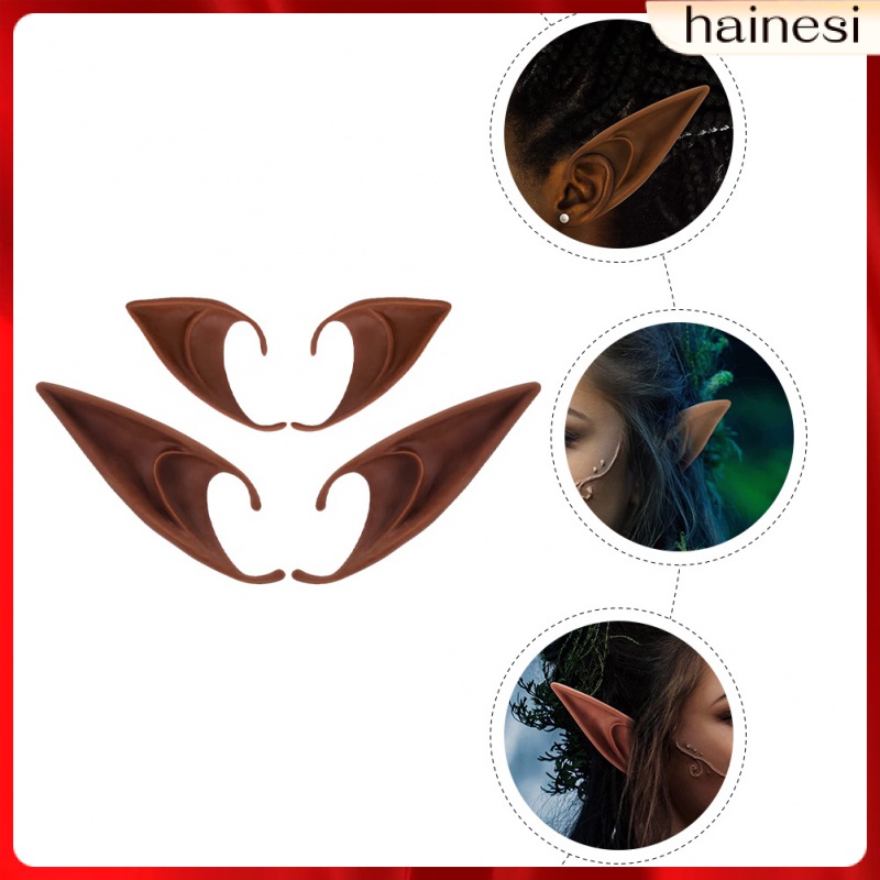 Santa Toys Nativity Fairy Accessories Elf Ears Brown Cosplay Fake Props Emulsion Miss 2 Pairs