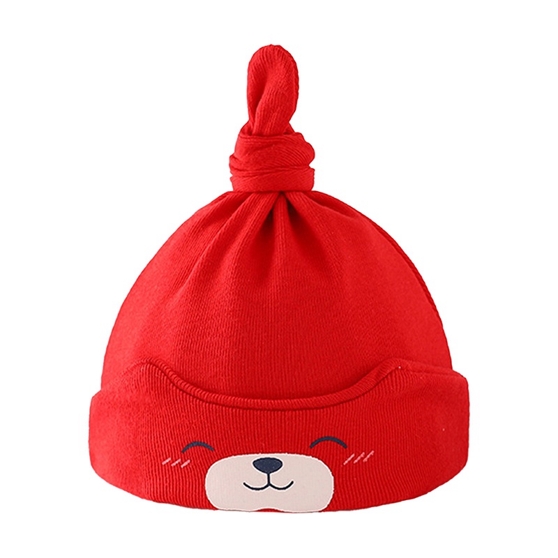 Mũ Cotton Mềm Mại Hình Gấu Hoạt Hình Cho Bé Sơ Sinh