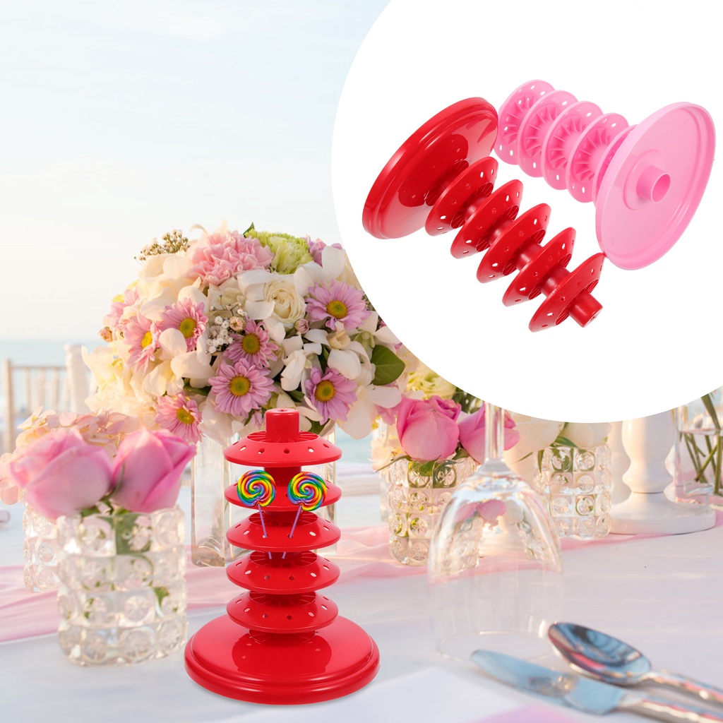 Set 2 Giá Đỡ Kẹo Mút / Món Tráng Miệng Bằng Acrylic Trang Trí Tiệc Cưới