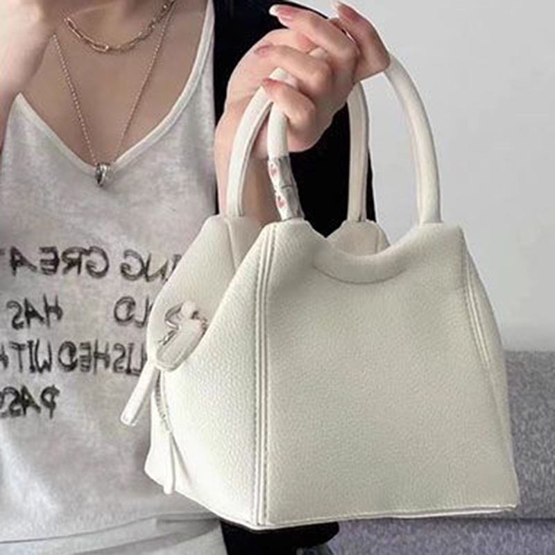 Ielgy Túi Xách bucket Cỡ Lớn Màu Trơn Kiểu retro Cao Cấp Cho Nữ