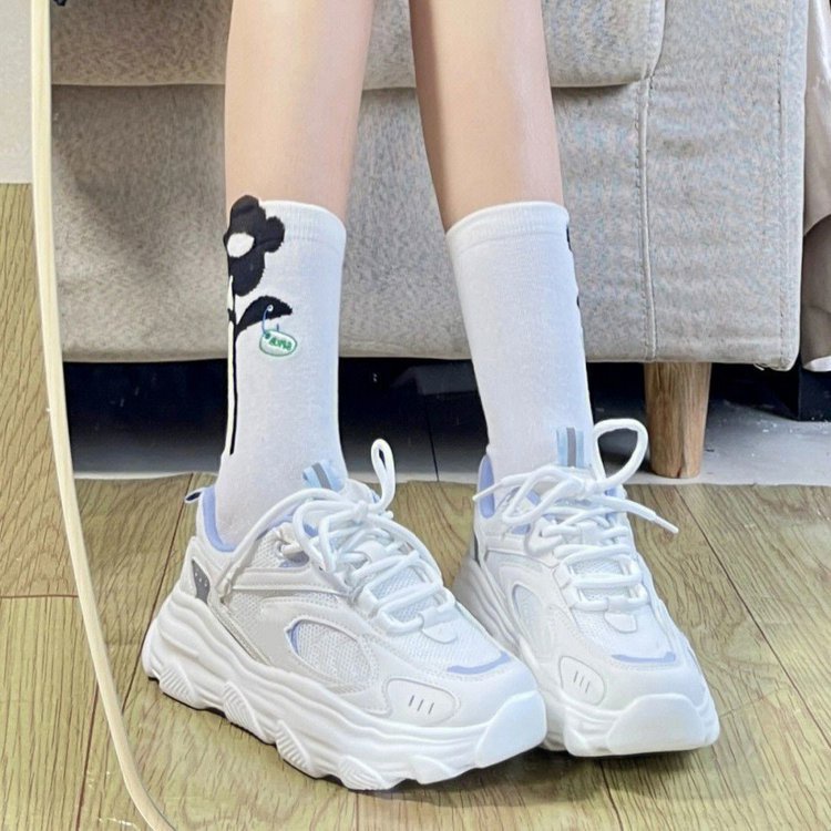 Giày Thể Thao Đế Dày Buộc Dây Màu Sắc Ngọt Ngào Thời Trang Cho Nữ