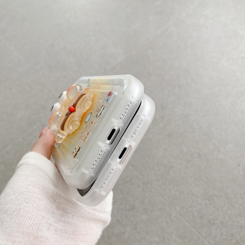 Ốp Điện Thoại Silicon Mềm Trong Suốt Chống Sốc Họa Tiết Hoạt Hình 3D Dễ Thương Cho iPhone 14 13 12 11 Pro Max 14 Plus