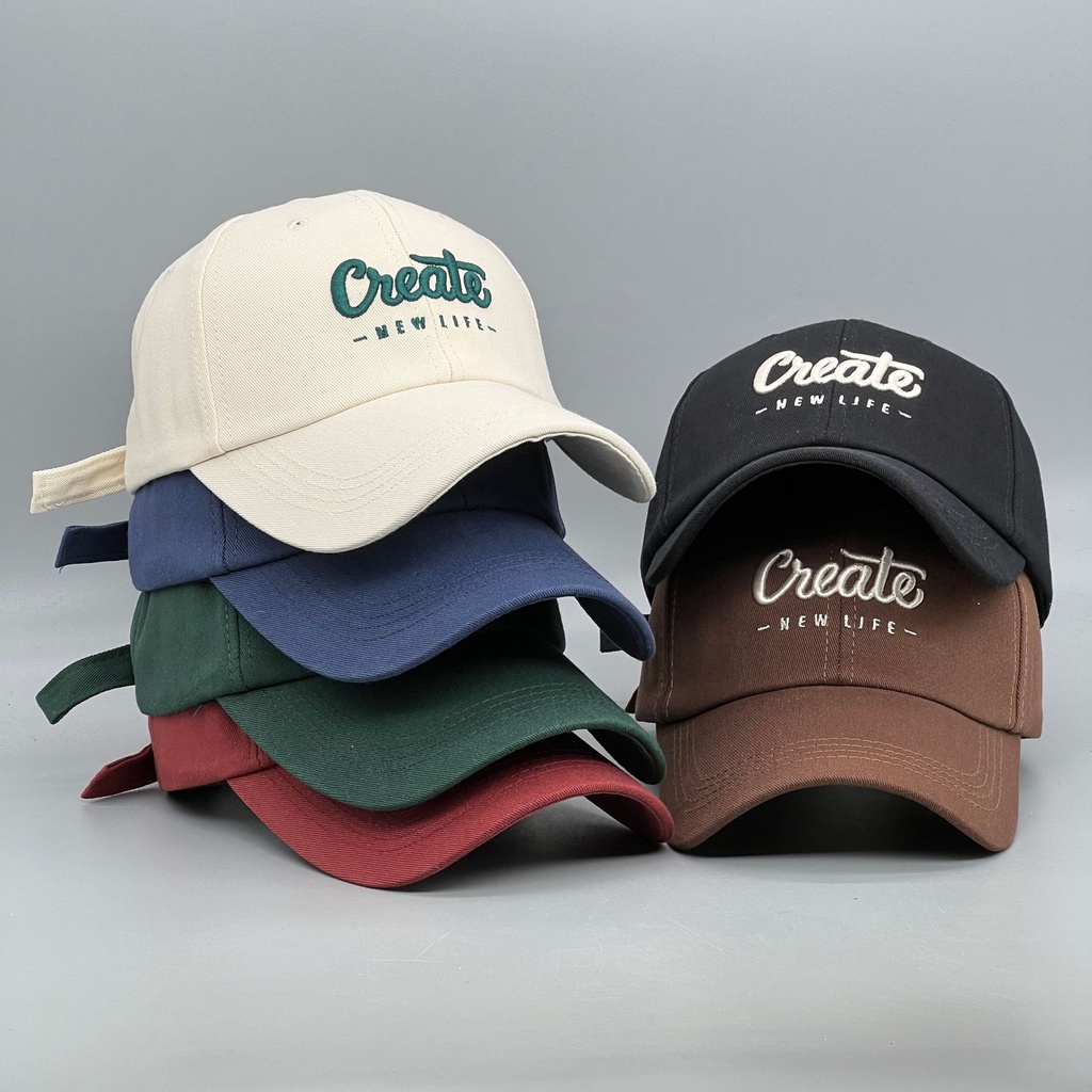 LINJW Mũ Lưỡi Trai Cotton Mềm Thêu Chữ Phong Cách Hiphop Thời Trang Mùa Hè 2023