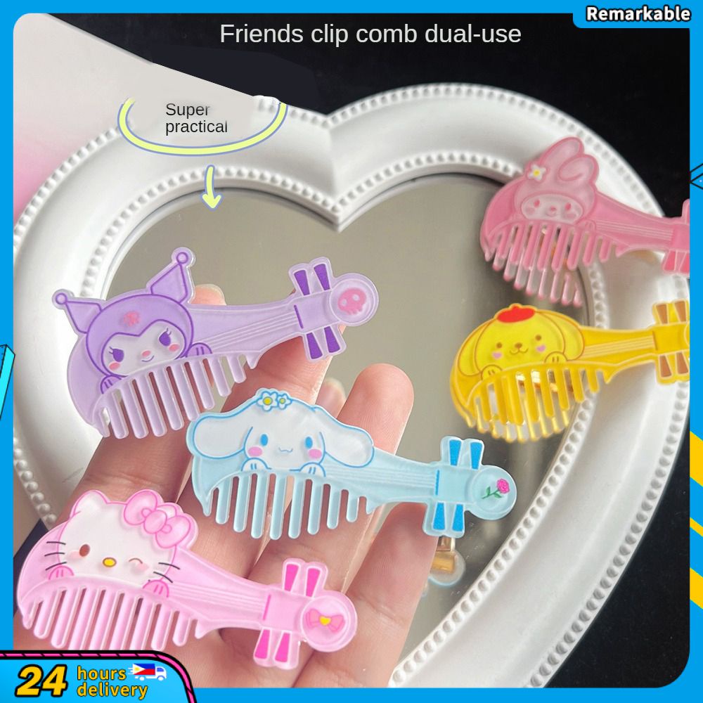 SANRIO Kẹp Tóc Hình Lược Kuromi Cinnamoroll Melody Dễ Thương Cho Bé Gái