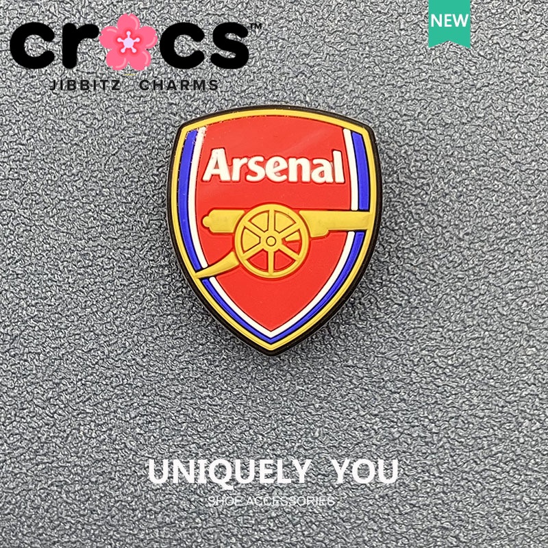 Giày Crocs jibbitz Phối Lỗ Cài Khóa Logo Manchester / Hoa / Logo Đội Tuyển Bóng Đá