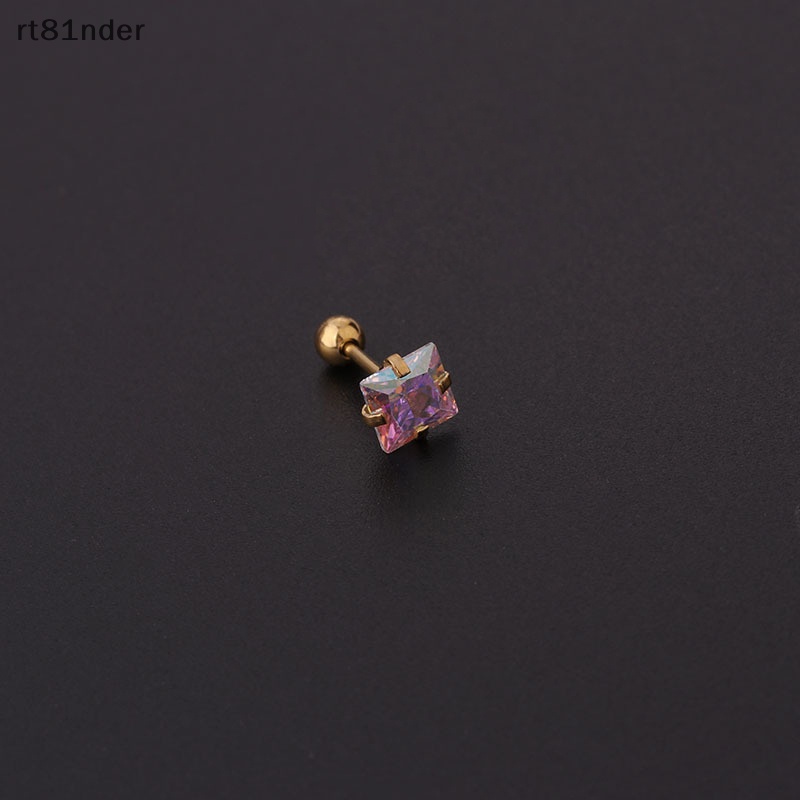 Rt 1 Khuyên Tai Dạng Xoắn Ốc Đính Đá Zircon Nhiều Màu Cho Nữ