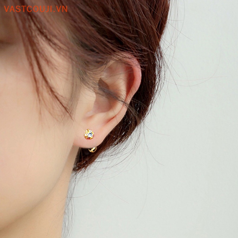 1 Đôi Khuyên Tai Nữ Đính Đá Zircon Thời Trang