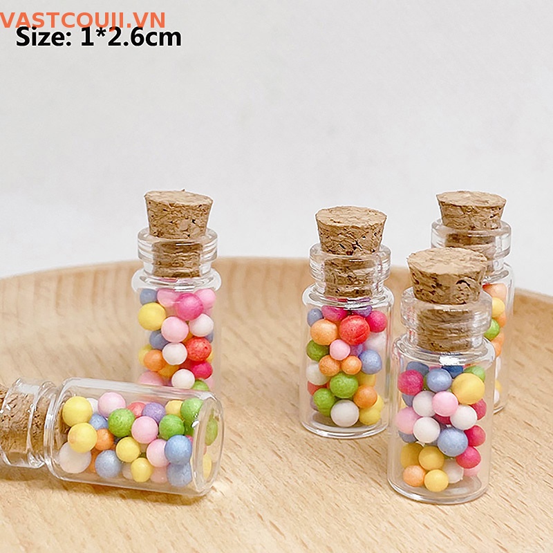 Mô Hình Bình Kẹo Mô Phỏng VASTJI Có Nút Chặn Dùng Trang Trí Nhà Búp Bê DIY