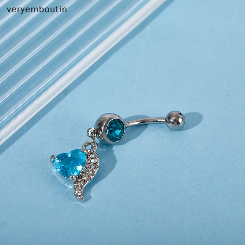 Khuyên Rốn Dạng Thanh Tạ Đính Đá Zircon Quyến Rũ Chất Lượng Cao Cho Nữ