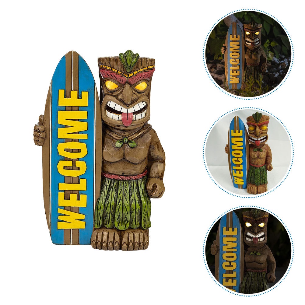 Tượng Người Tiki Bằng Kim Loại Trang Trí Halloween