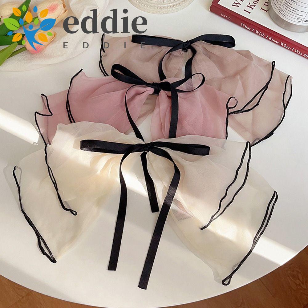 Kẹp Tóc Nơ 26Eddie Dạng Lưới Đính Ruy Băng Tua Rua Thời Trang Hàn Quốc