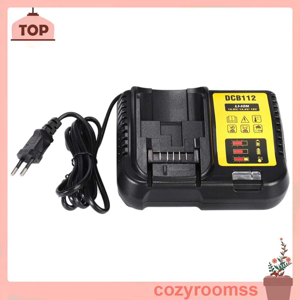 Bộ Sạc Pin Lithium Màu Đen Dành Cho 10.8V 12V 20V DCB101 DCB200 DCB140