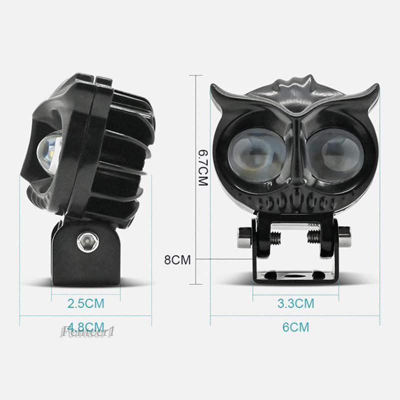 [Fenteer1] Đèn Chiếu Sáng Đèn Sương Mù Hình Chim Cú Cho Xe Máy ATV