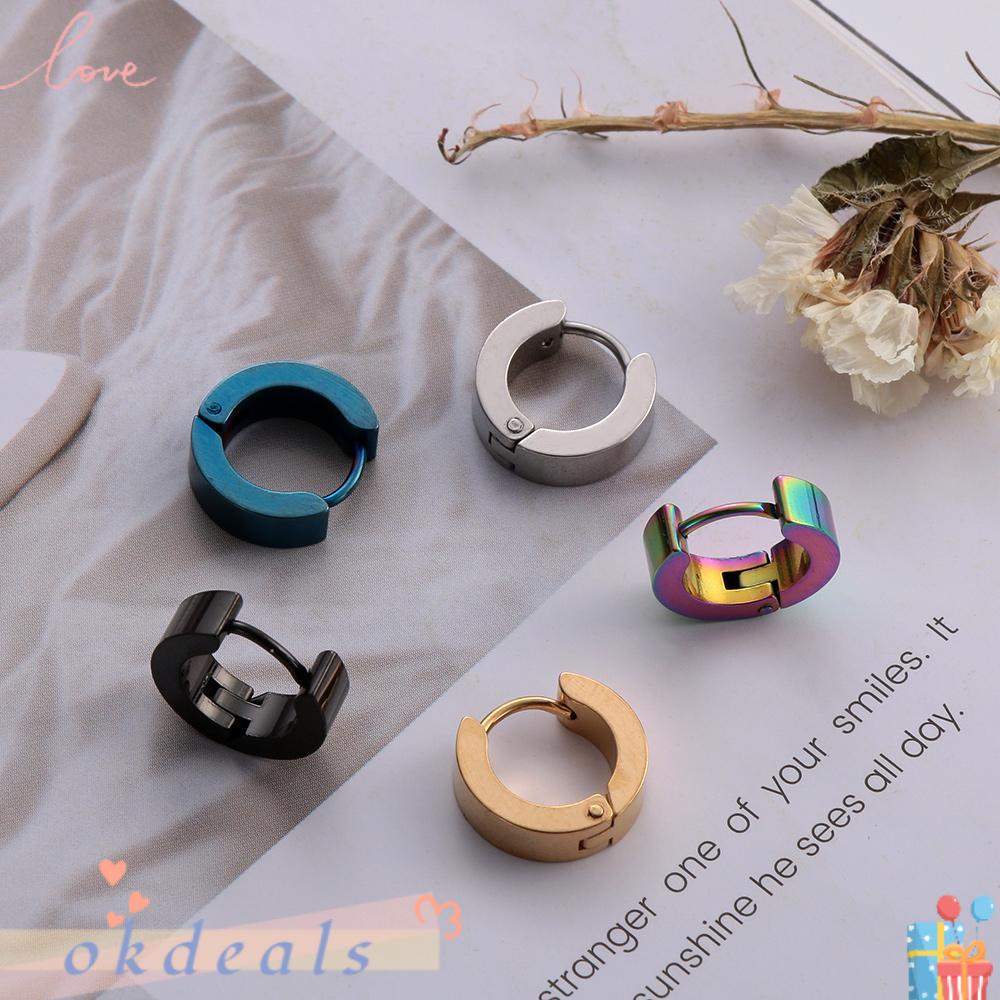 Bộ 2 Khuyên Tai Thép Không Gỉ Phong Cách Punk Thời Trang Cho Nam Và Nữ