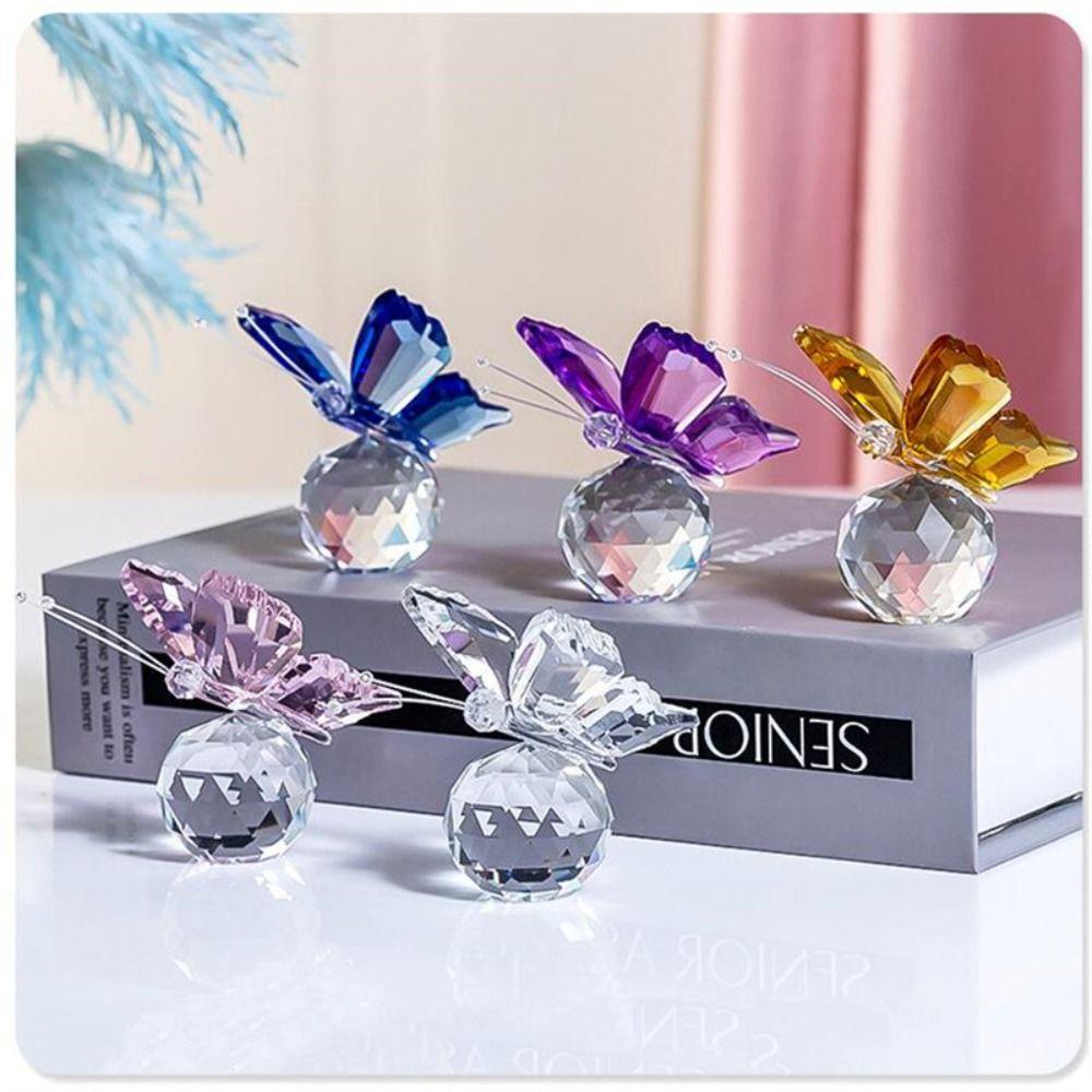 Muvako Tượng Cánh Bướm Bằng Thủy Tinh Pha Lê Trang Trí Nhà Cửa / Văn Phòng