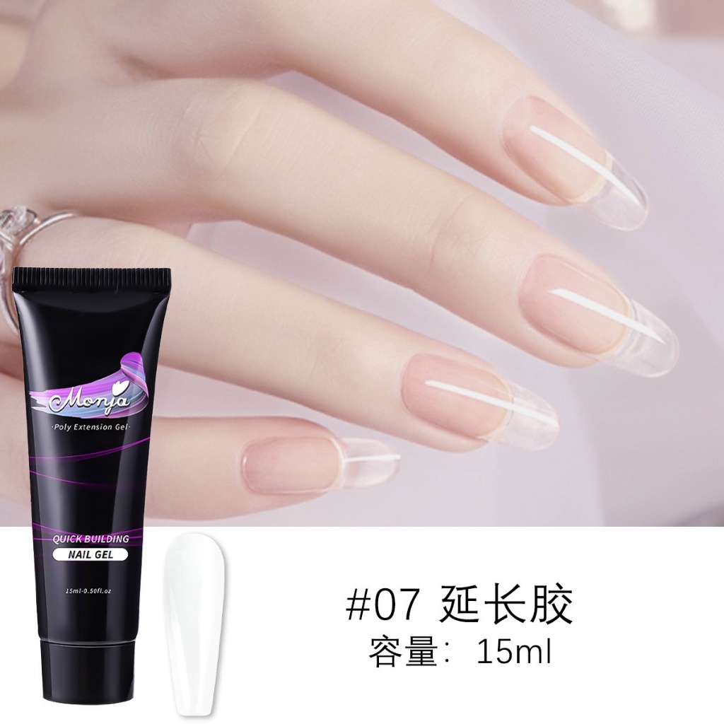 Gel gôm MONJA chính hãng - Gel nối móng úp, Gel tạo hình móng bền đẹp 15ml