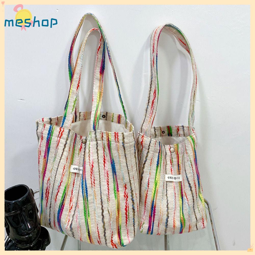 Túi Xách Họa Tiết Gợn Sóng Màu Cầu Vồng Sức Chứa Lớn Nhỏ