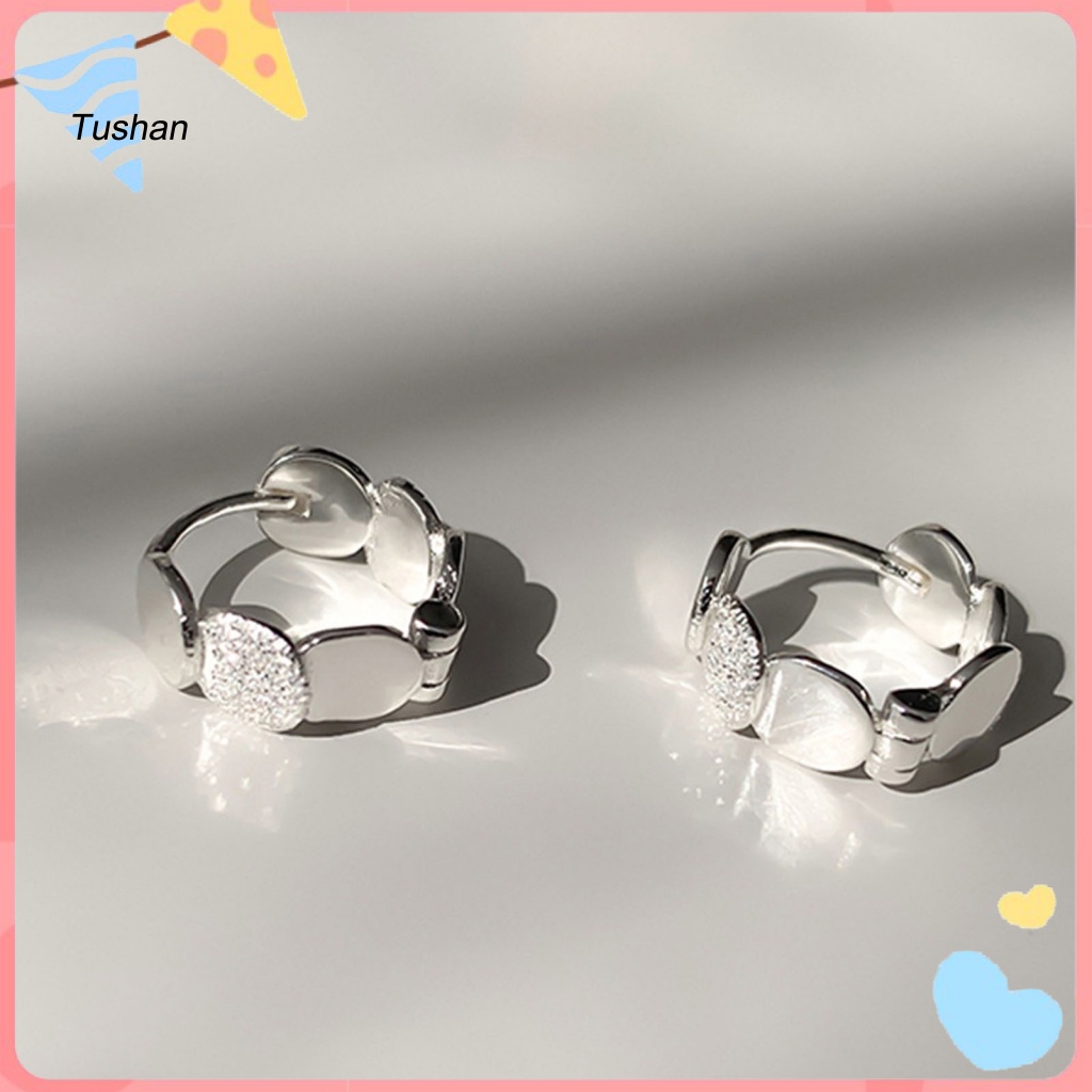 1 Bông Tai Tròn Không Đối Xứng Thời Trang Dự Tiệc Cưới Dành Cho Nữ