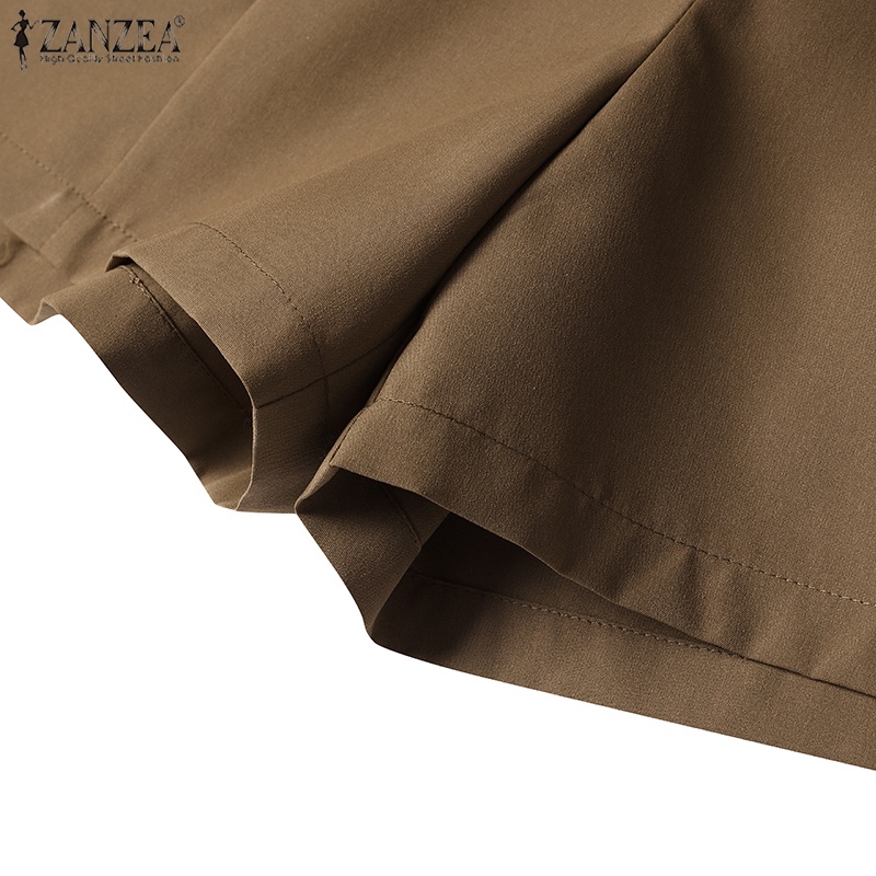 Quần short ZANZEA lưng cao thời trang cho nữ