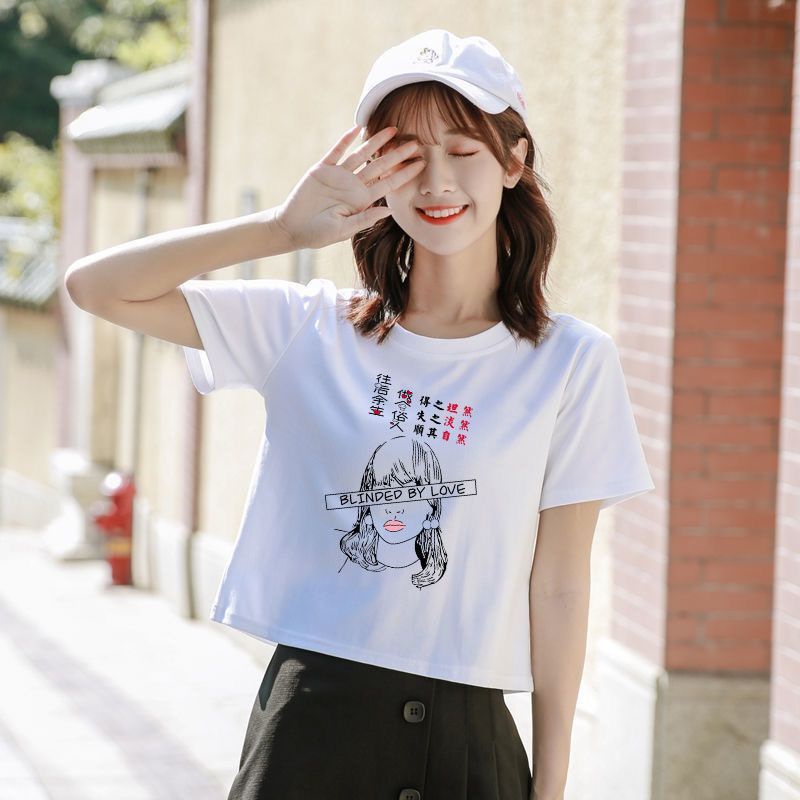 Áo Thun Crop Top babytee Tay Ngắn Thời Trang Mùa Hè Dành Cho Nữ