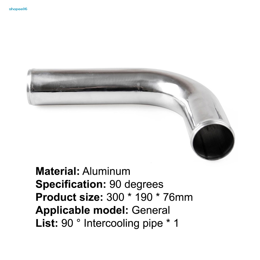 Ống Dẫn Khí Làm Mát 90 Độ 76mm Bằng Nhôm Cho Xe Hơi