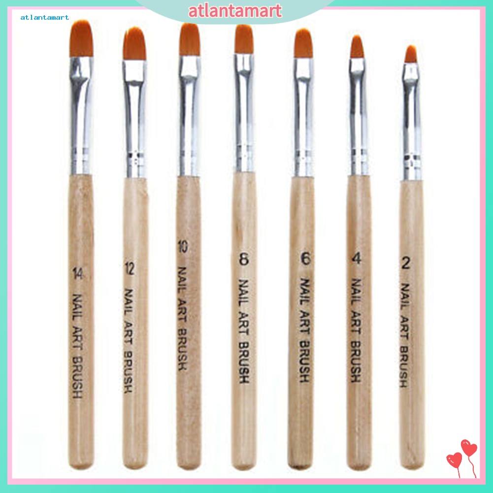 Túi Đựng Đồ Dùng Cao Cấp Tiện Dụng| Bộ 7 Cọ Vẽ Móng Tay Cán Gỗ