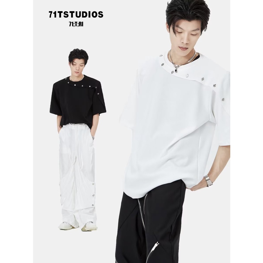 Áo Thun Tay Ngắn Phối Nút Thời Trang Mùa Hè Cao Cấp Cho Nam
