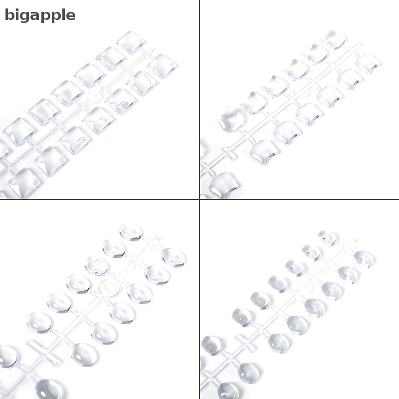 Thẻ Trưng Bày Móng Tay Giả Hình Vuông / Oval / Trái Tim Bằng Acrylic Trong Suốt RDG