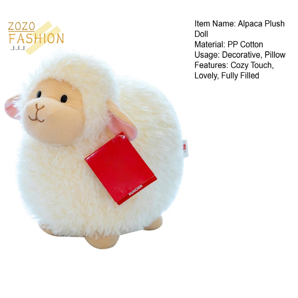 Thú Nhồi Bông Hình Lạc Đà Alpaca Kích Thước 22 / 35 / 45cm Trang Trí Nhà Cửa