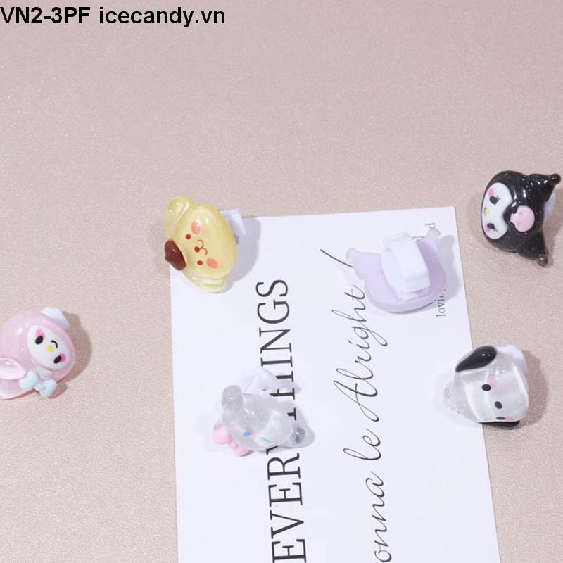 🥟ice🥟Phụ Kiện Khóa Giày Sanrio Trong Mờ Họa Tiết Hoạt Hình Ngọt Ngào Sáng Tạo